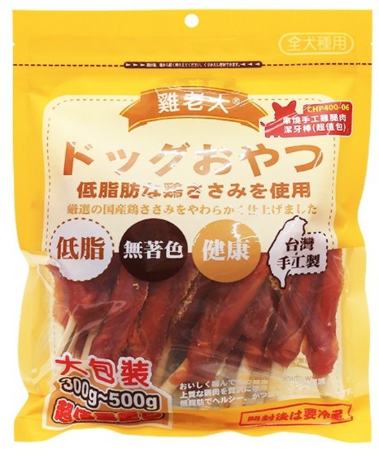 雞老大 純肉零食 狗零食, 1個, 雞老大-CHP406串燒雞腿潔牙棒16入, 雞腿