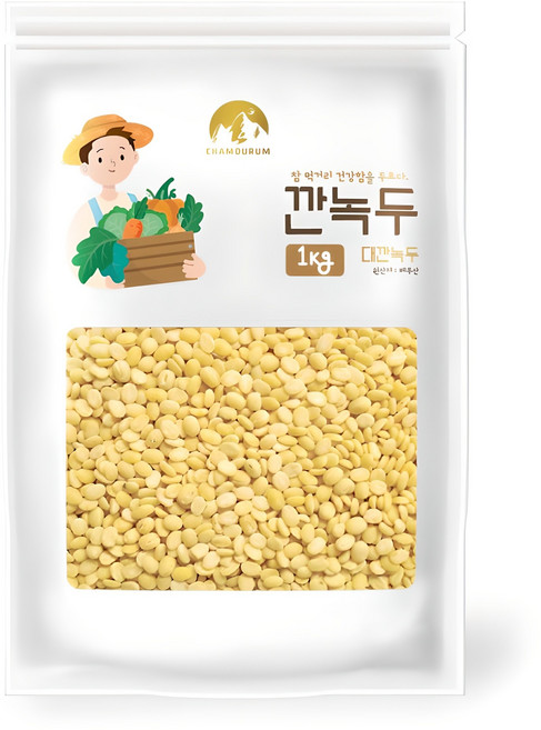 껍질없는 녹두 대 깐녹두, 1kg, 1개