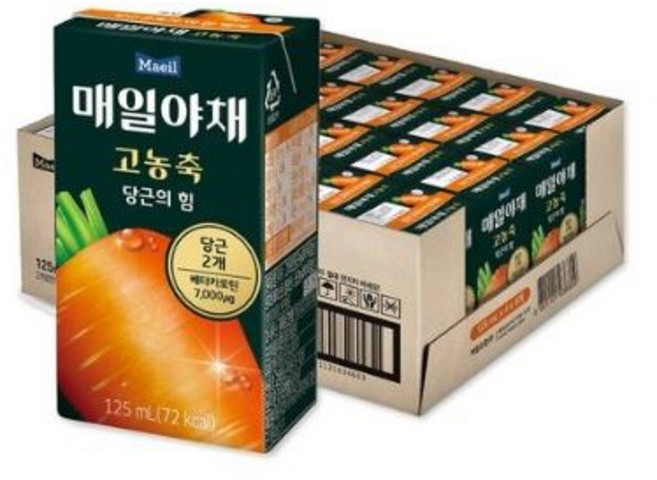 매일유업 매일야채 고농축 당근의 힘, 125ml, 43개