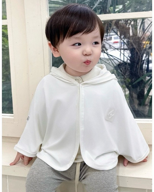 Mchu Kids 嬰幼兒冰絲防曬斗篷 UPF50+ 紫外線感應變色標 兩穿設計