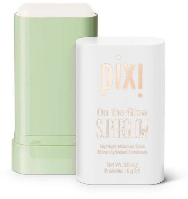 Pixi 온더글로우 슈퍼글로우 | 쉐이드 NaturaLustre | 인삼 알로에 베라 및 과일 추출물이 함유된 하이드레이팅 하이라이터 스틱 | 뺨 및 눈썹 뼈용 | 19g(0, 아이스 펄 - 쿠팡