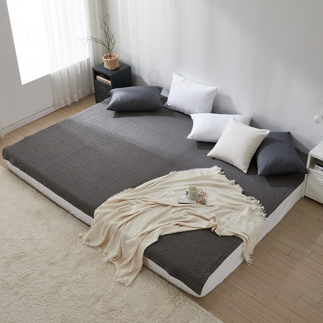 이브 피그먼트 패밀리 침대패드(SS+SSSS+QQ+Q), 그레이(밴딩형)