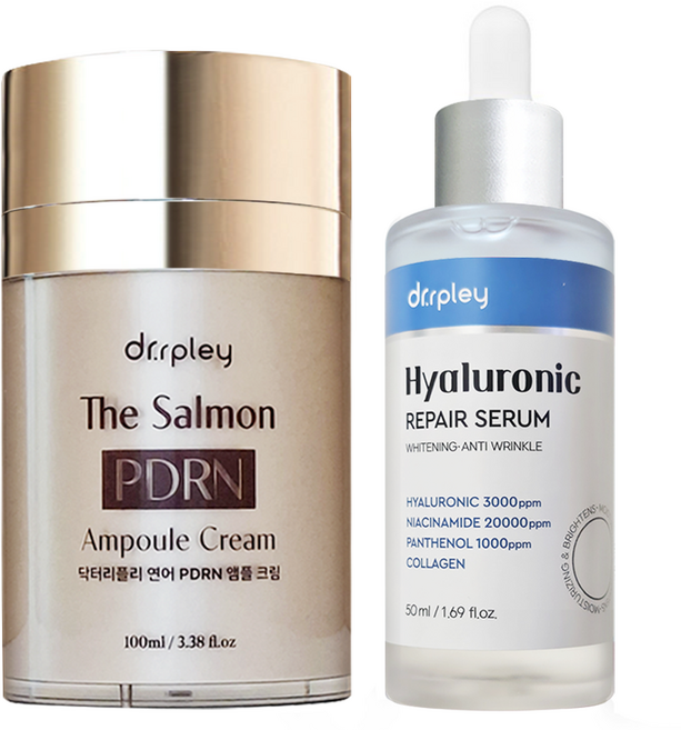 닥터리플리 연어 PDRN 앰플크림 히아루로닉 리페어 세럼 세트, 1개, 150ml