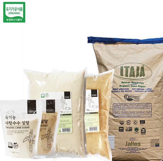 유기농원당 비정제설탕 사탕수수 황설탕 갈색설탕, 25kg, 1개