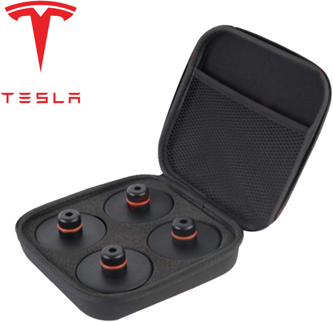 테슬라 잭패드 4P 전 차종 호환 잭 리프트 모델3 모델Y X S 파우치 하이랜드 호환 정비 세트, 블랙, 4개