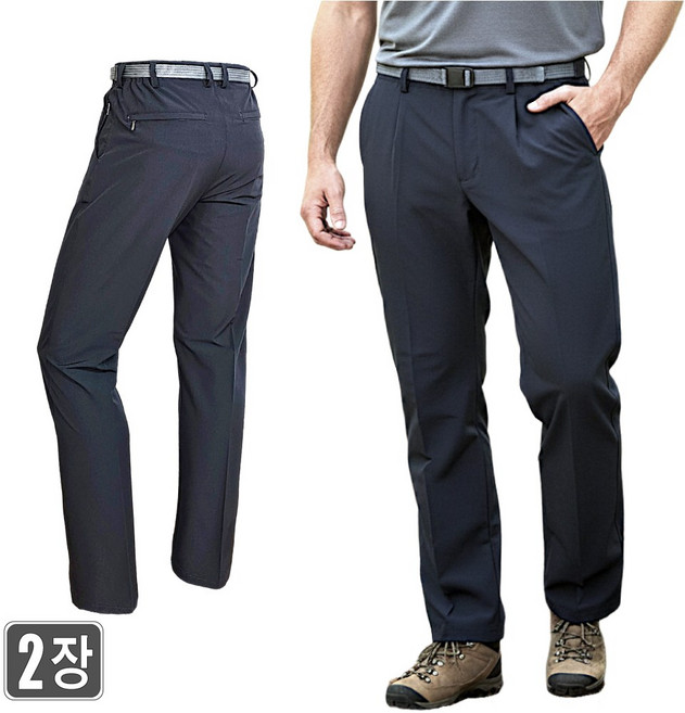 1+1 웨어몬 봄/가을 고탄력 홀인원 무지바지 골프 일상 야외 아웃도어
