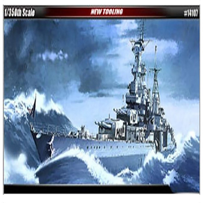 미해군 순양함 인디애나폴리스 아카데미과학 프라모델 조립키트 밀리터리, 1개