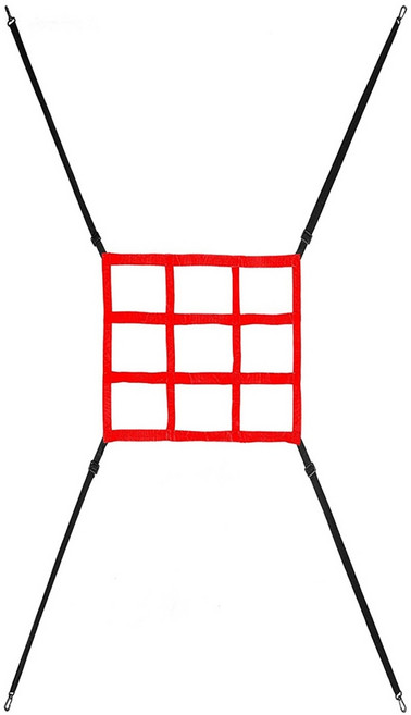 안정적인 활 프레임 조절 가능한 스트라이크 존 타겟으로 투구 및 던지기를 위한 야구 및 소프트볼 연습 네트, 빨간., 9 그리드 목표 순, 1개