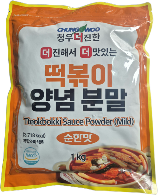 청우더진한 떡볶이양념분말 순한맛, 1kg, 1개