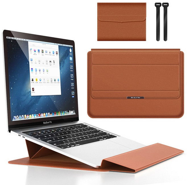 베리어튼 모노 거북목 노트북파우치, 브라운, 1개