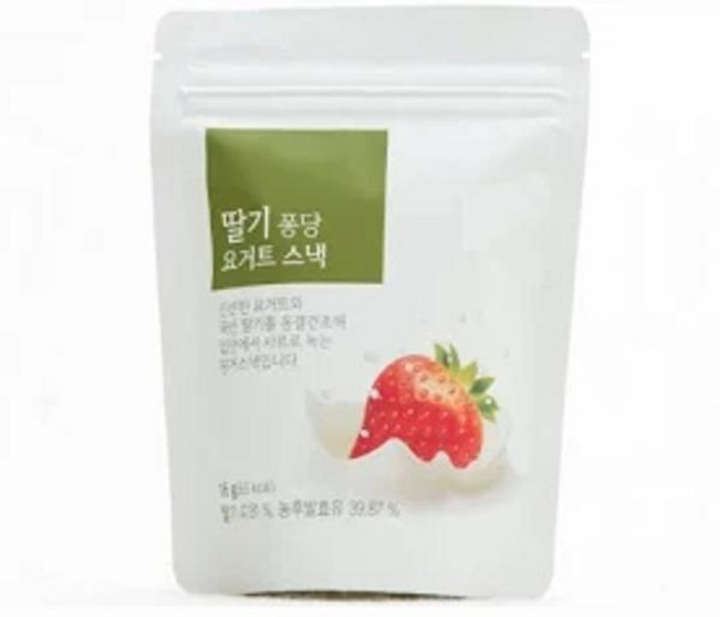 풀무원 ORGA 딸기 퐁당 요거트스낵, 1개, 16g