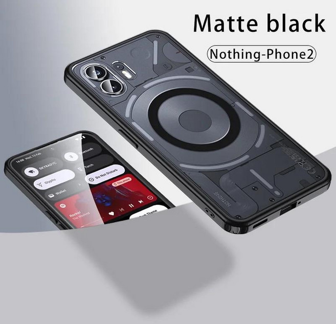 보호 전화 케이스 낫씽 폰 2 카메라 투명 커버, 01 낫씽 폰 2, 02 Black Magsafe, 1개