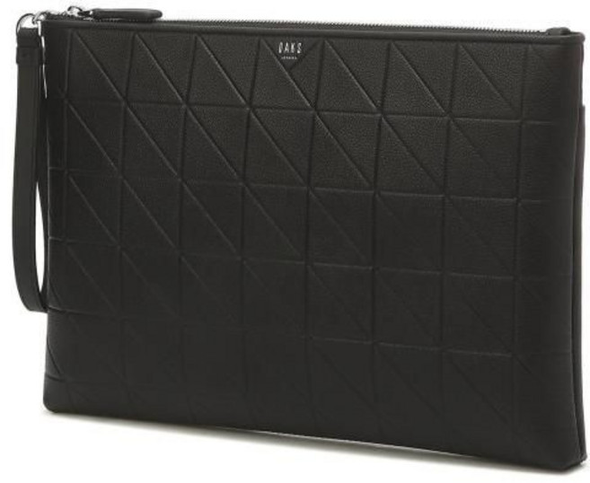 닥스 DAKS GRID MAXI블랙 엠보패턴 소가죽 라지 클러치백 DBBA2F279BK 596345