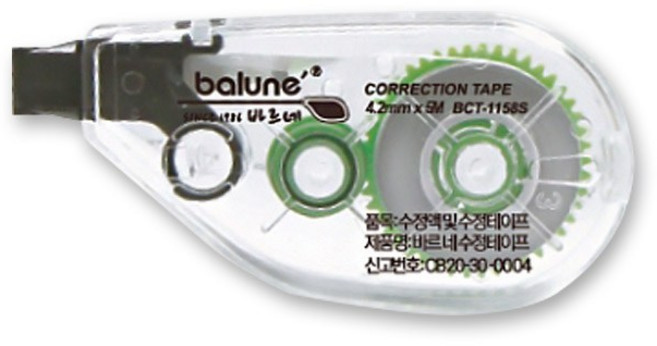 바르네 미니 수정테이프 본체 (BCT-1158S), 1개, 단품