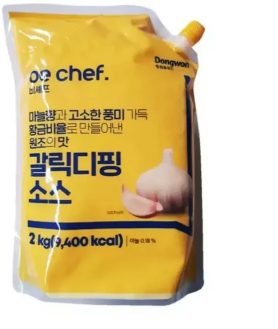 동원홈푸드 갈릭 디핑 소스 냉장 2kg 갈릭소스 갈릭 딥핑 디핑, 1개