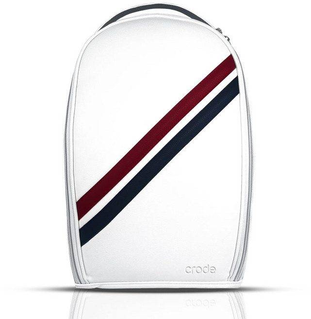 크로드 골프화 가방 골프 신발 주머니 프리미엄 가죽 슈즈백, 클래식화이트, 1개