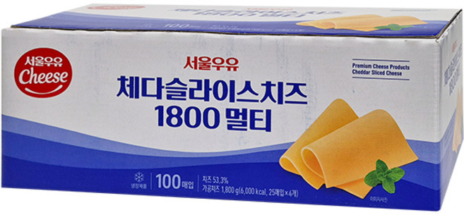 서울우유 체다슬라이스치즈, 1.8kg, 1개
