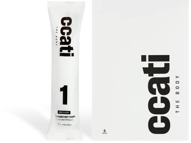 까띠 바디티슈 페어 (English Pear & Freesia) 향기 퍼퓸 세정 무자극 일회용 스포츠 레저 샤워티슈, 1세트, 5개 - 쿠팡