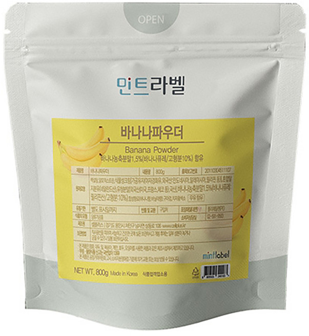 민트라벨 바나나 파우더 800g, 1개, 1개