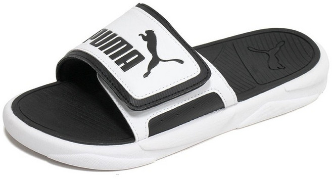 푸마 로얄캣 컴포트 찍찍이 남자 여자 회사 사무실 발편한 스포츠 슬리퍼 실내화 화이트 372280-02 1500280