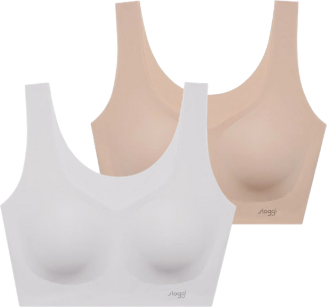 슬로기 제로필 브라탑 2매 세트 유럽 전통 란제리 노와이어 심리스 스포츠브라 편안한 브래지어