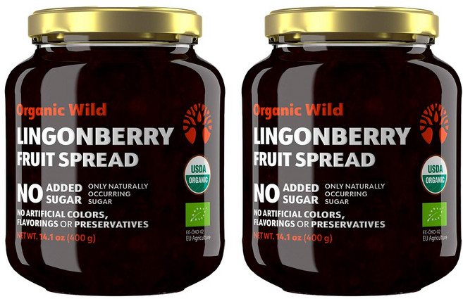 LOOV 오가닉 링곤베리 잼 400g 2팩