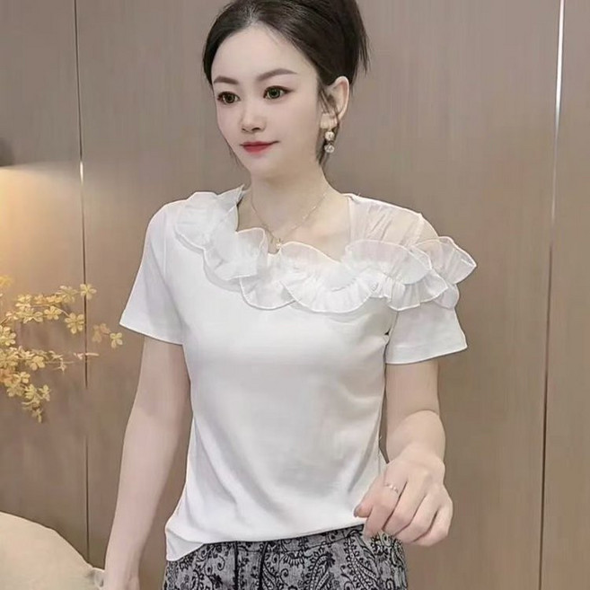 아랑고고 댄스복 셔츠 프릴 라인댄스복 화려한 난타복 라틴 단체복 왈츠복 빅사이즈 무대복 트로트 줌바 가수 대회복