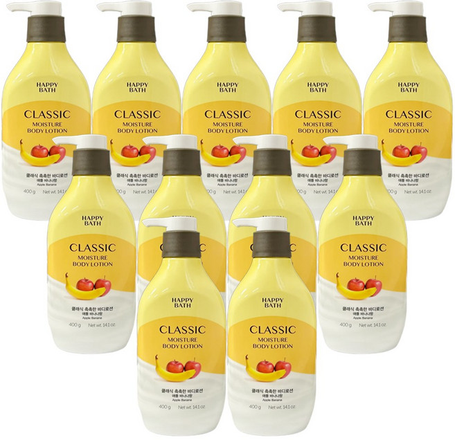 해피바스 정말 촉촉한 바디 밀크 로션, 400ml, 11개