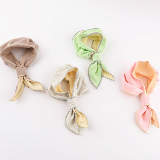 아이꼼므 유아 아동용 순면 쁘띠 스카프 남아 여아 어린이집 준비물 목보호 스카프빕