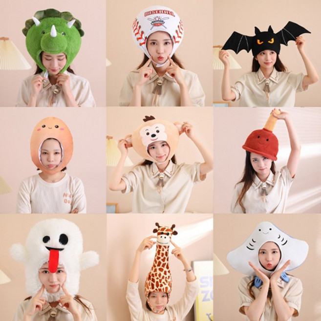 fooi 동물모자 140종류 사진관모자 파티모자 단체모자 인형탈 인형극, 101. 문어, 1개