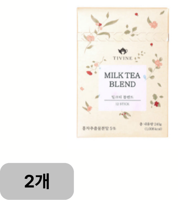티바인 밀크티 블렌드 스틱, 20g, 12개입, 2개
