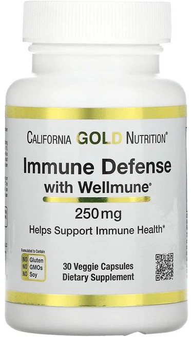 캘리포니아 골드 이뮨 디펜스 Immune Defense 웰뮨 베타글루칸 250mg 베지 캡슐 30정, 1개 - 쿠팡