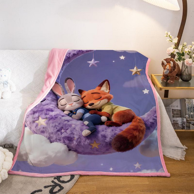 주토피아 담요 블랭킷 이불 극세사 주디 미니 대형 키즈 애착 프린팅, 14, 다리 덮개 담요 60x90cm 단층, 1개