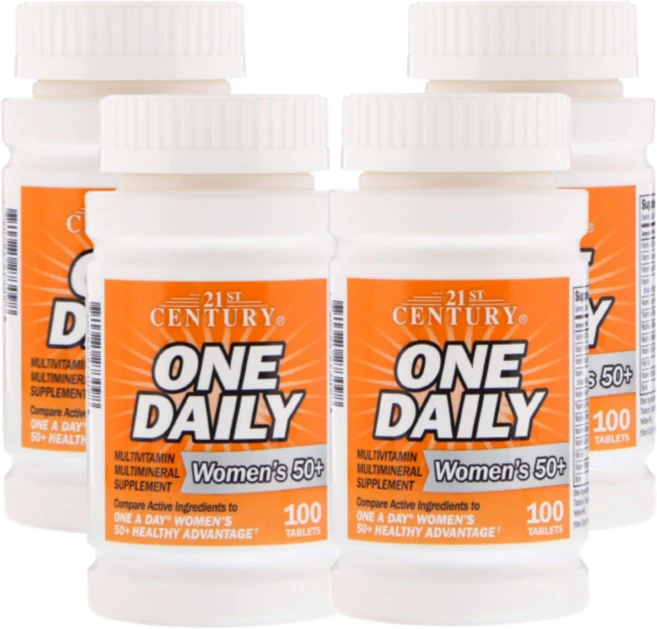 [21st Century] 원 데일리 우먼 50+ 100 타블렛 4 SET, 4개, 100정 - 쿠팡