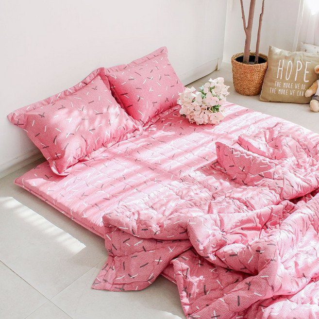 아르떼베딩 요침구세트 양면요 손님용/기숙사용/펜션용 사계절 바닥요 차렵풀세트