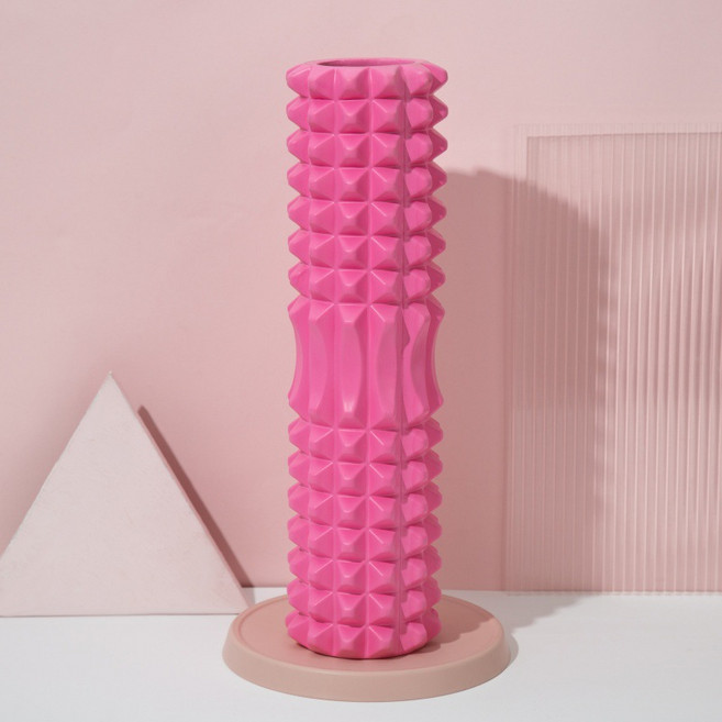BODY MORE FUN 泡沫滾筒按摩器 200KG高強承重, 45*14cm - 空心月牙款粉色, 1個