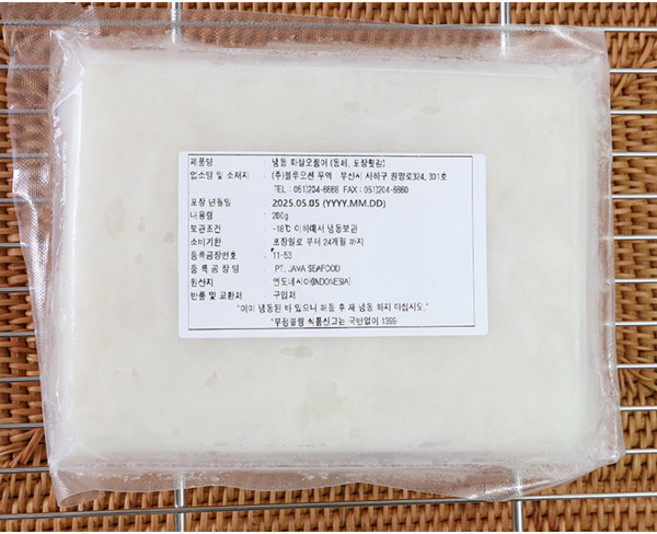 삼둥이수산 냉동 한치채 횟감용 물회 1kg (200g X 5ea), 아이스팩 추가