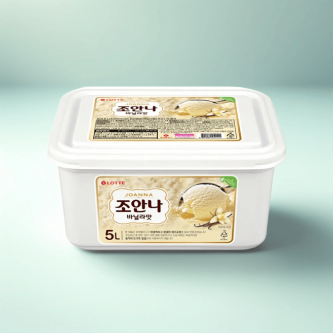 드라이아이스포장) 조안나 바닐라맛 아이스크림 대용량, 5L, 2개