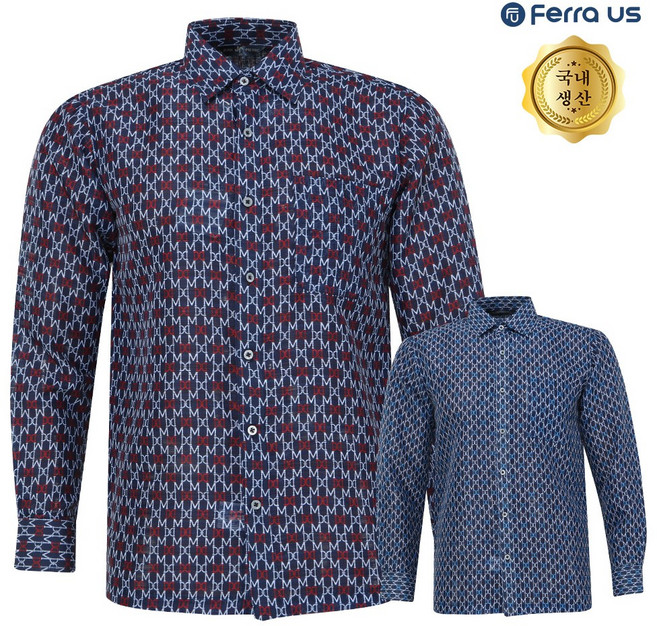 페라어스 남성 국산 알파벳 여름 긴팔 남방셔츠 GCTM5DJ2290