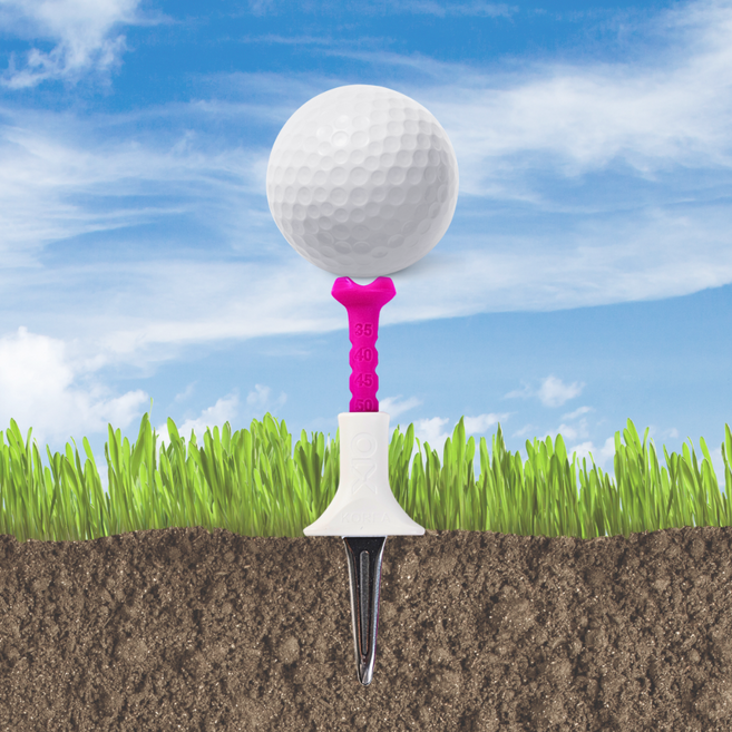 캠프런 엑스텐골프 원티PRO 높이조절골프티 볼마커 그린보수기, 1개, 핫 핑크