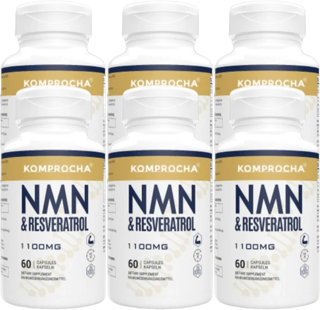 KOMPROCHA 콤프로차 NMN 엔엠엔 레스베라트롤 60캡슐, 60정, 6개 - 쿠팡