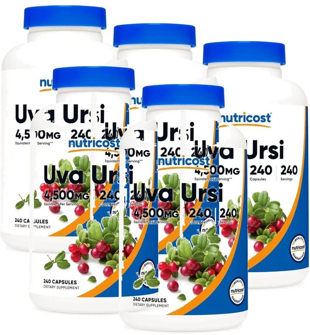 뉴트리코스트 우바우르시 4500mg 캡슐 Nutricost Uva Ursi, 5개, 240정 - 쿠팡