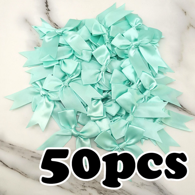 8.5cm수제 리본 의상 장식 선물 포장 크리스마스 장식 수제 DIY 부재료, 50개, light green