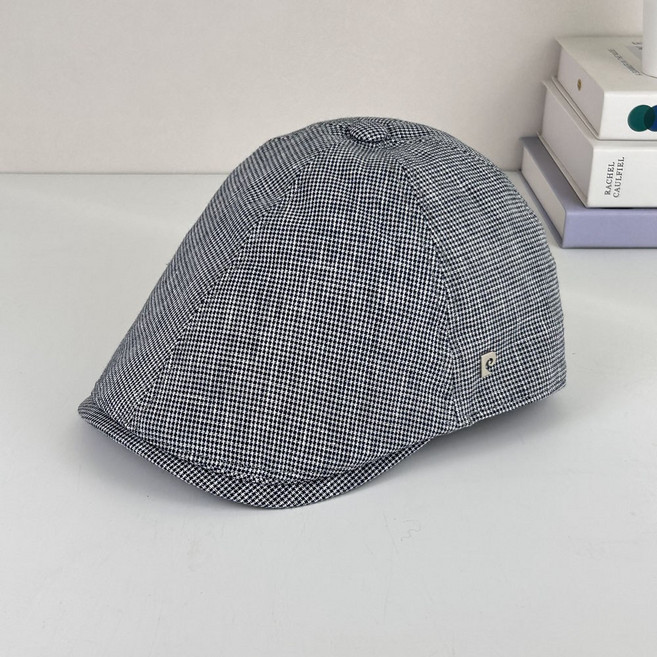 플러스 봄 여름 린넨 면 혼방 헌팅캡 중년남성 어른신 모자 3칼라