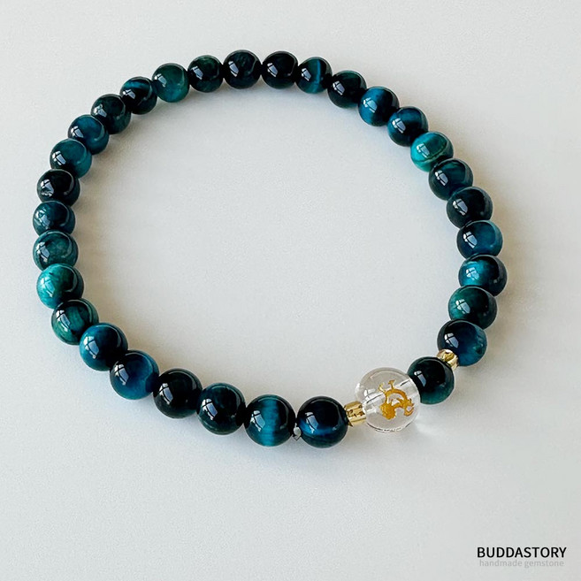 블루 호안석 12지 띠별 원석 염주 팔찌