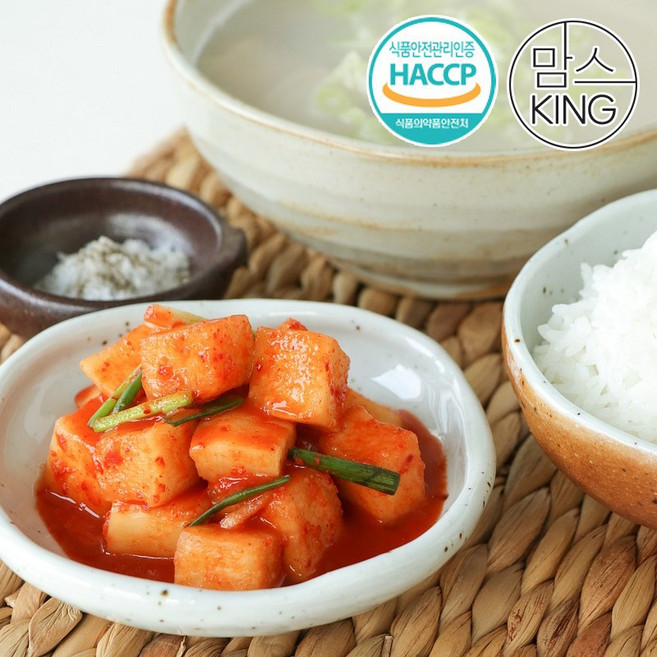[맘스킹]HACCP 국내산 농산물 100% 두리반 깍두기 3kg, 1박스