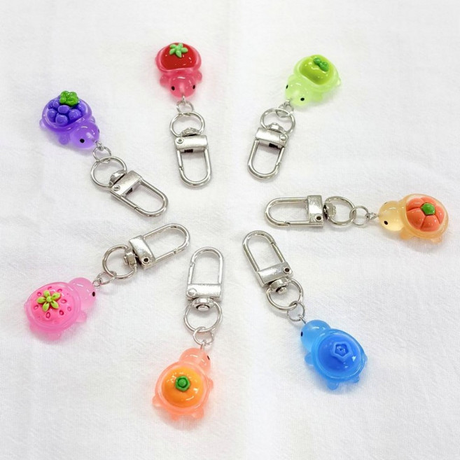 미니 7종 꼬북이 행운의 과일 거북이 키링