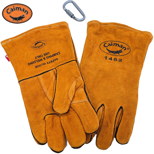 카이맨 1452 소가죽 캠핑 방열 내열 알곤 용접장갑