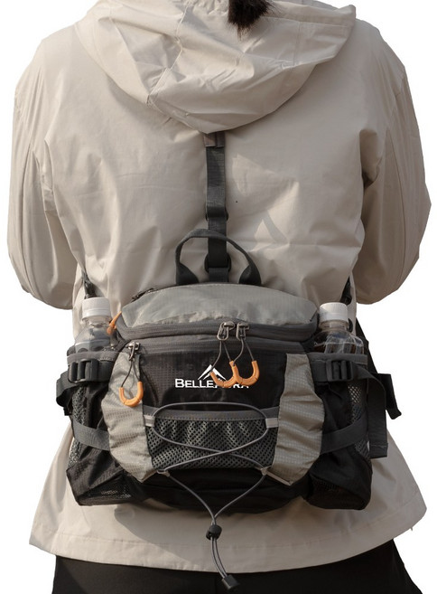 VITALO 등산 배낭 숄더힙색 소형 가방, B_블랙