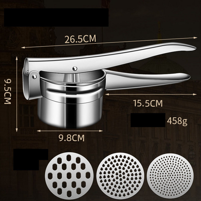 [실버플라워] 스텐 과일착즙기 3개필터 스퀴저 가정용 수동핸드 즙짜개 과즙 짜기003, 1개